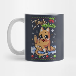 Jingle Balls - Ugly Christmas Sweater - Sassy Cat ass Mug